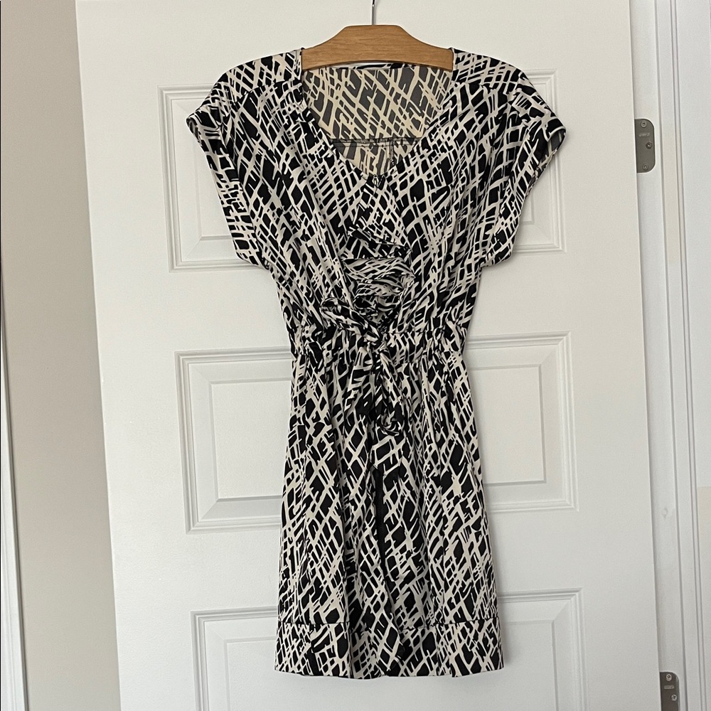 Source Unknown Monochrome Geometric Mini Dress